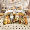 Homewish Hello Fall Duvet Cover Set Autumn Pumpkin Bedding Set Rustic Farmhouse Truck Quilt Cover Set