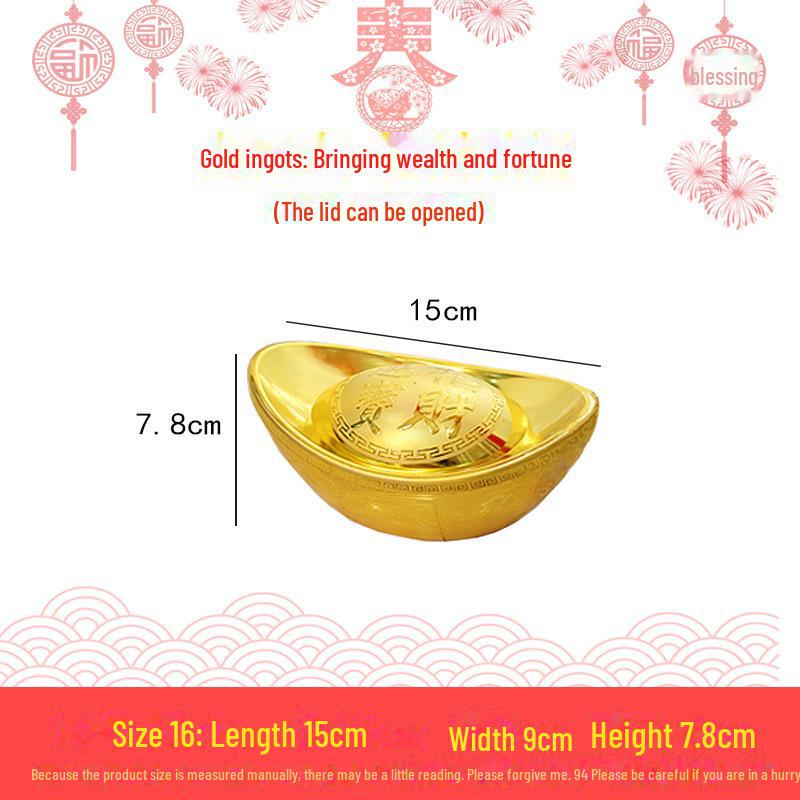 Gold Ingots Simulation & Props: New Year Candy Box, Spring Festival Décor, Wealth-Attracting Wedding Ornaments