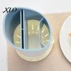 Split Cutlery Storage Box Multi-compartment Draining Chopstick Holder, Plastic Utensil Organizer with Drain Detachable Tube for Home Tray, Compact