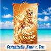 Decorative Artwork Theme Beach Towel Personalized Custom Name & Text Soft Quick Dry Beach Towel for Swimming Travel