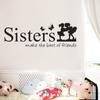 Sisters Wake The Best of Friends PVC Wall Sticker Bedroom Home Decor for Children Room Decoration Home Decor DIY Art.