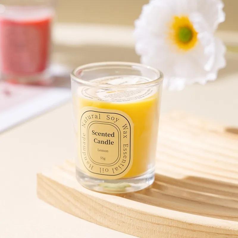 1/2 шт. Ароматические свечи Многоцветные Восковые свечи-таблетки из сои для украшения дома Подарочные свечи Корзины для Дня святого Валентина Рождества 1pc