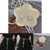 Elegant White Pearl Waist Belt For Women Ideal For Dresses And Sweaters With Decorative Features