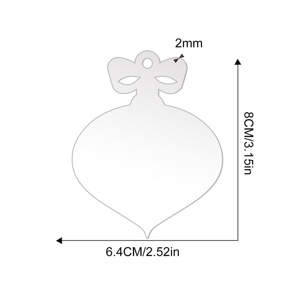 Cross-border Christmas Snowflake Acrylic Ornament with Hole