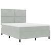 Box Spring Bed with Headboard Light Gray 160 X 200 Cm Velvet