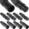 Xiatiaosann 5-Pin XLR Female and Male Connectors 8 Pack Audio Microphone Speaker Camera Amplifier