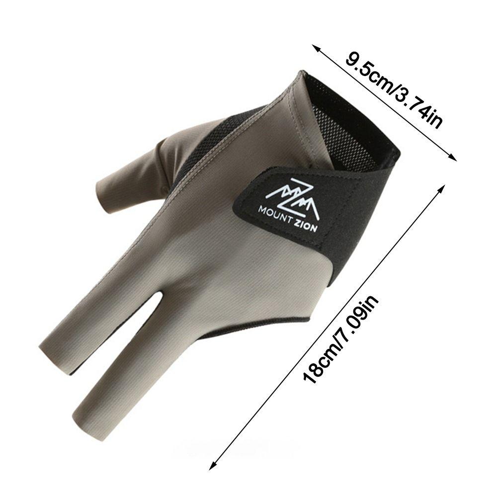 1 Stück Rutschfester Drei-Finger-Handschuh Elastischer Snooker-Billard-Handschuh Billardzubehör