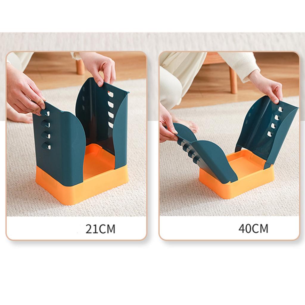 Kunststoff Mülleimer Erweiterbarer Müllbeutelhalter Großes Fassungsvermögen für Küche Badezimmer Blau und Gelb