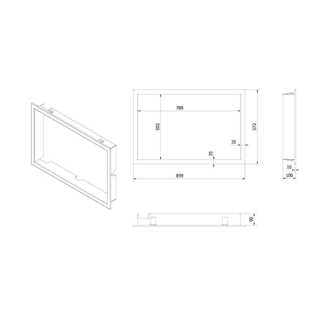 Frame for LUCY 14 insert flange width: 35mm