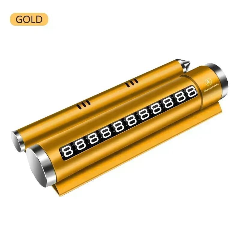 GOX3 Car Temporary Parking Number Plate Aluminium Alloy Roller Adjustable Car Parking Plate For Mercedes Benz W211 W204 W210 CLA GLA