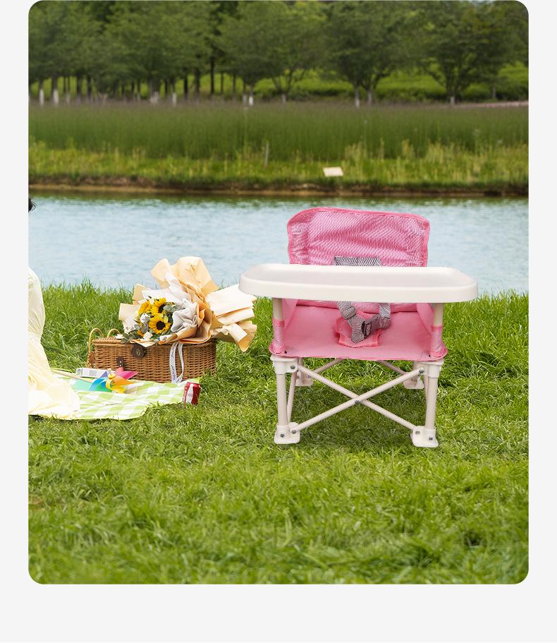 Tragbarer Klapp-Baby-Essstuhl für Camping und Ausflüge
