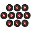 6WD Rubber Tires Aluminum Alloy Wheel Hub for WPL B24 B36 1 16 RC Car Upgrade PartRed