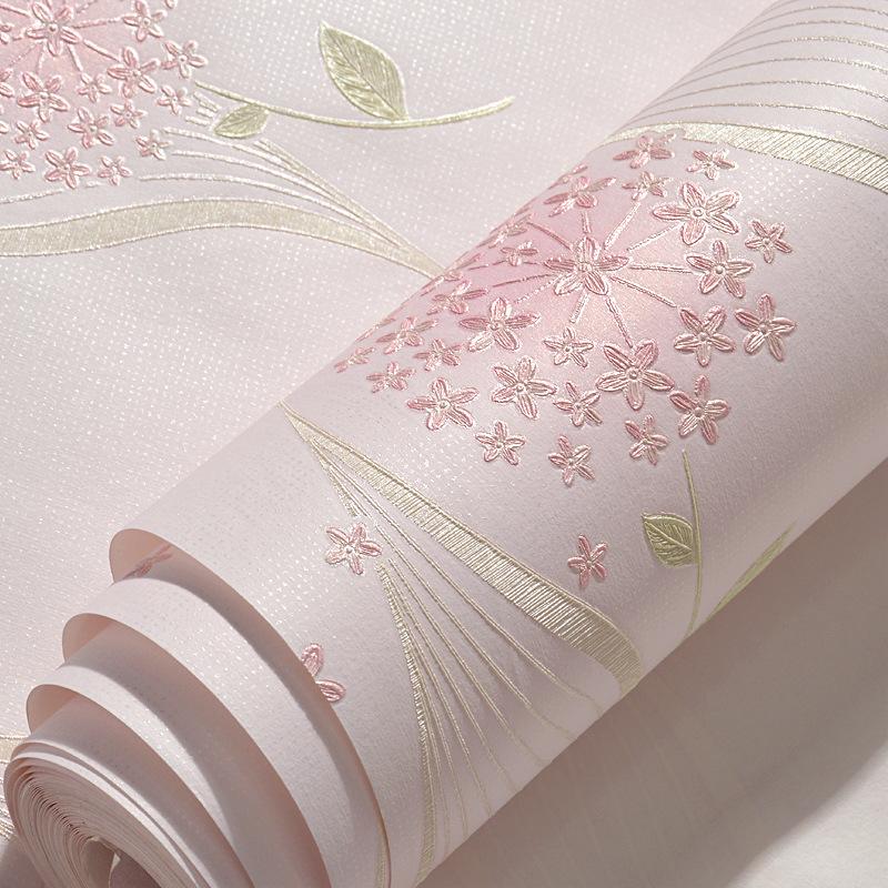 Self-adhesive Warm Girl Bedroom Wallpaper Wall Decoration Stickers 3D Wall Sticker Room Background Contact Wall Paper Home Decor