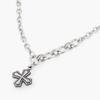 Jbans Classic 4-Ring Point Regular Cross Pendant Chain Necklace (C2501-An872_Sv)