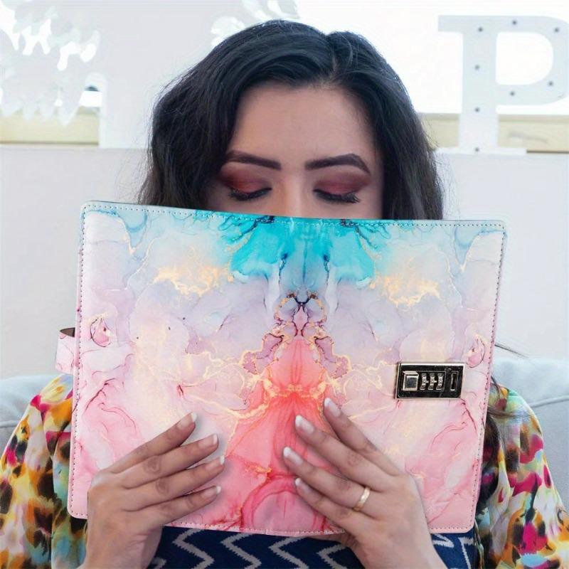 1 шт. Цветная тетрадь формата А5 с кодовым замком, дневник, утолщенная тетрадь с кодовым замком, журнал, студенческий блокнот, канцелярские товары для офиса и школы