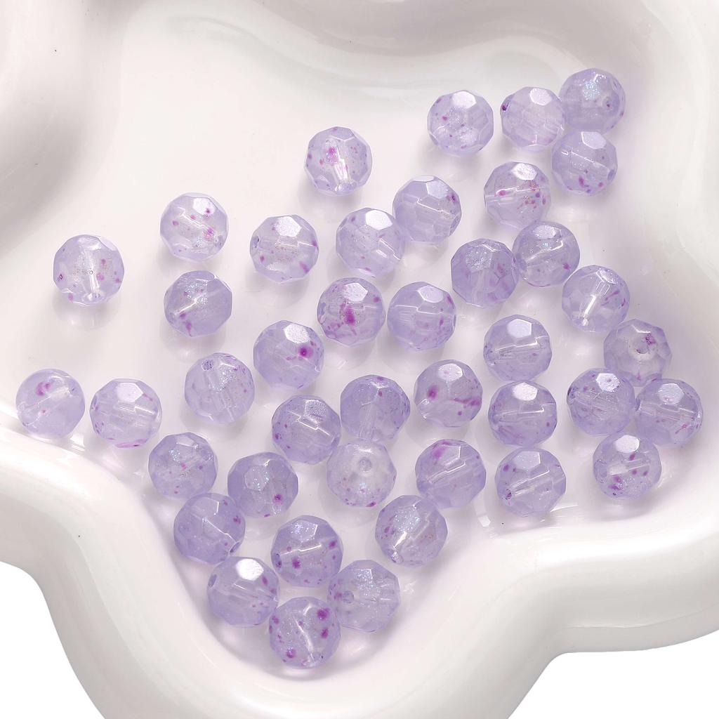 [10mm] Colorful Faceted Round Beads Glass Ball Beads DIY Jewelry Bracelet Accessories