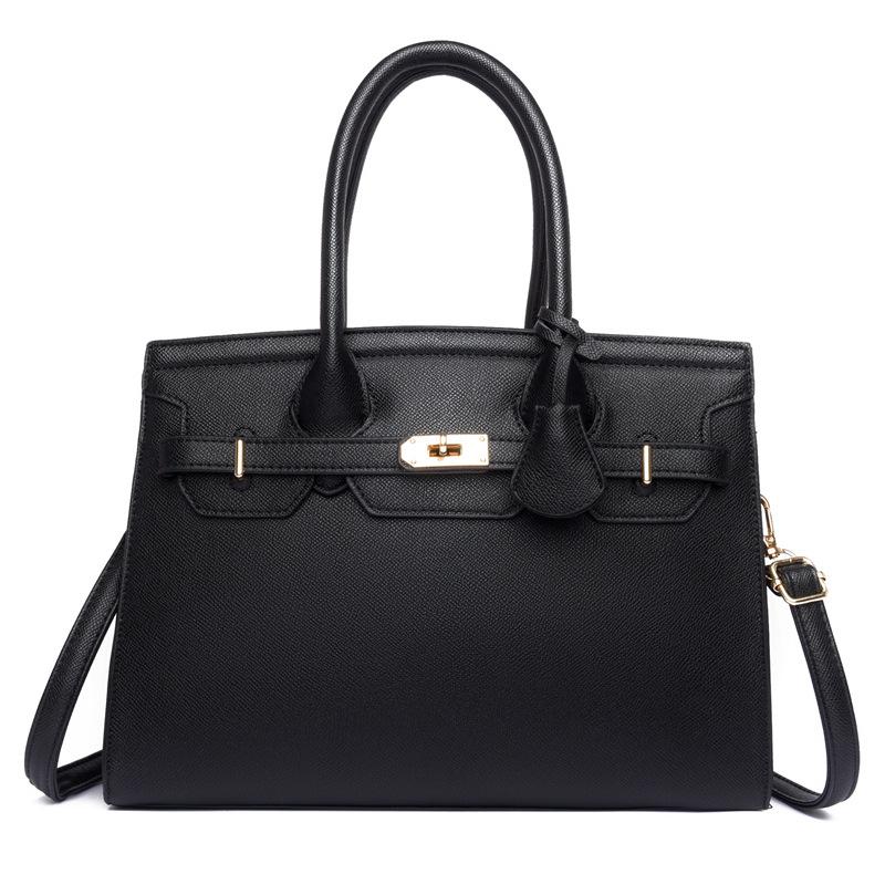 

Women s bag new tote bag fashion trend portable simple shoulder bag messenger bag чорний