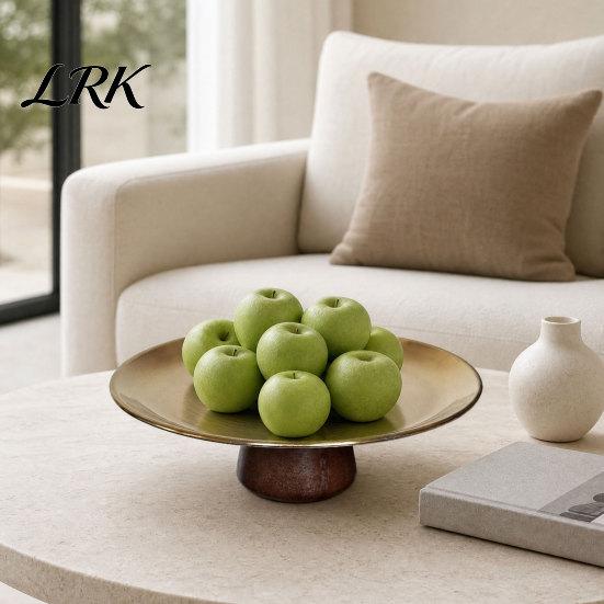 Stylish Dessert Dish Stainless Steel Fruit Plate for Kitchen Counter, Modern Pedestal Serving Elegant Tray, Multi-use Platter Dining Table Home Decor