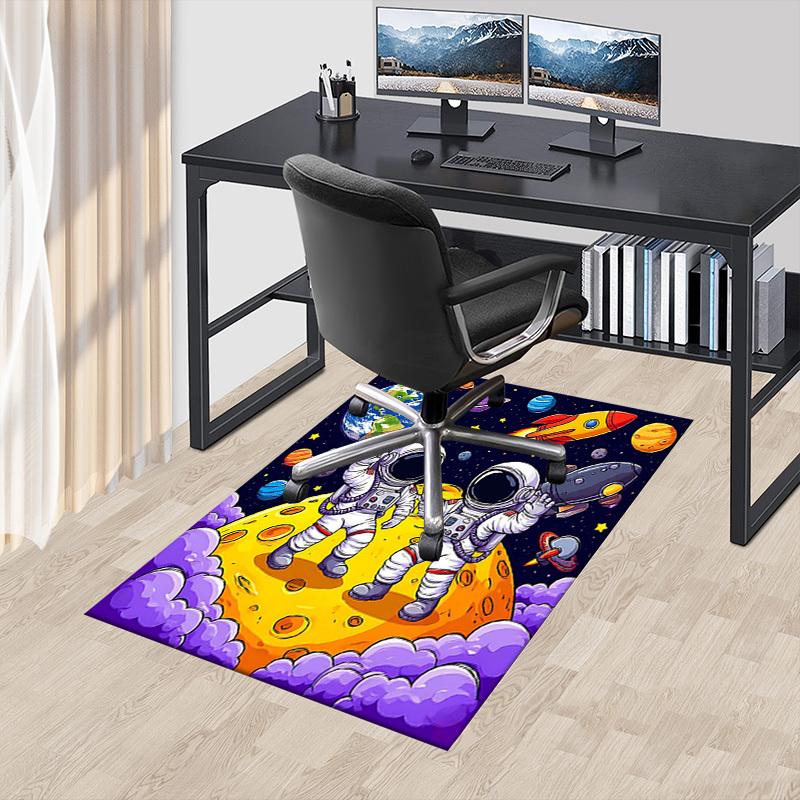 1PC space explorer space rocket Anti-slip carpet, suitable for Office, bedroomand playrooms. It can also be used as a sofa footrest cover-W79