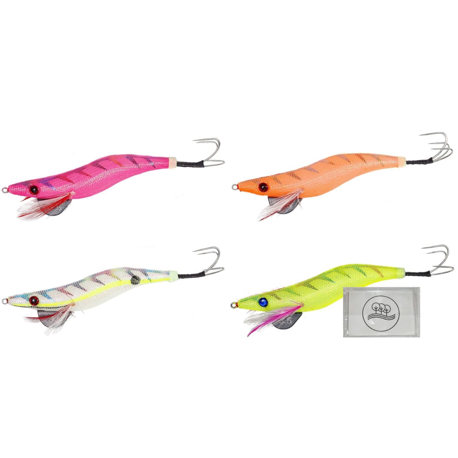 Marushin Octopus Tap Octopus Egi Size Various 4 pieces Designed specifically for octopus includes original Set, 4.0, Colors, total, fishing, tissues.