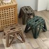 Folding Step Stool Strong Load-bearing Heavy-Duty Chair Travel Use Compact Collapsible Chair with Handle Camping Supplies