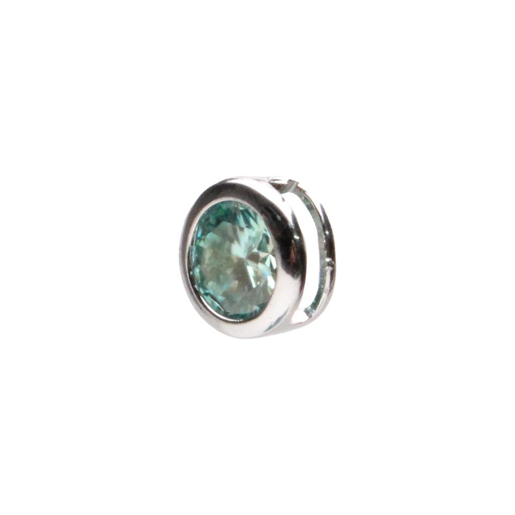 Bien Vetu Blue Moissanite Pendant Bezel-Set 1 Carat