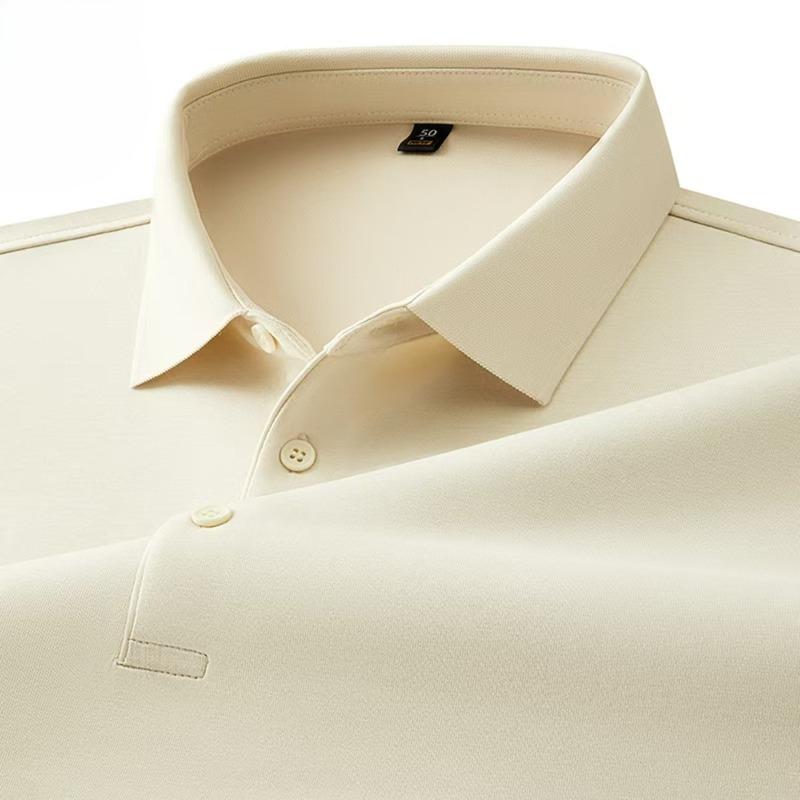 STORN Pure Cotton Autumn Winter Men's High-End Designer Fashionable Long-Sleeved Boutique Button Casual Comfortable Polo Shirt To