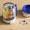 Airtight Pill Organizer With Lanyard Portable Moisture Resistant Pill Box For Vitamins Fish Oil Pills Supplements And Small Item