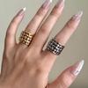 Anello a Nido d'Ape Superfici Interne Lucidate Design Confortevole Fedina Gioiello Trendy Unisex Per Uso Quotidiano