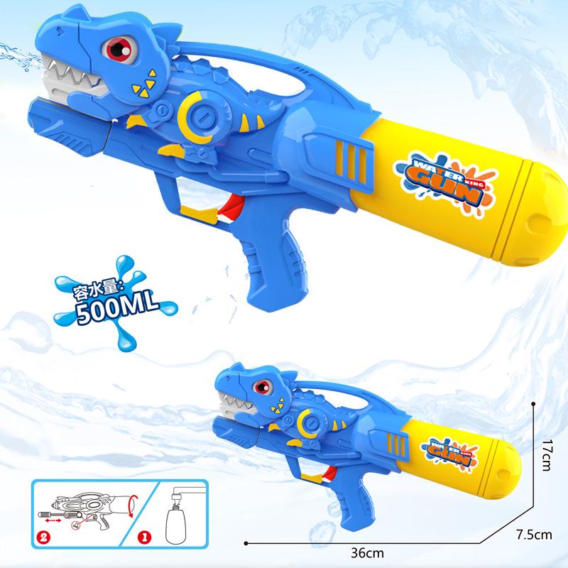 New Internet Celebrity Double Nozzle Water Gun – Pony, Dinosaur, Duck, Shark Designs for Kids