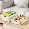 Stackable Vented Organizer Baskets Multi Size with Handles for Efficient Office Supplies Storage