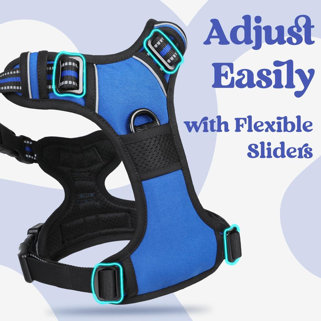 Model Dog rabbitgoo Dog Harness for Dogs Adjustable No Head Reflective Material for Nighttime Secure Cough Walking Senior Dog Care Easy to Put On and
