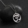  Hindu Om Shiva Symbol Necklace Stainless Steel OM Yoga Symbol Pendant Chain Vintage Amulet Jewelry Gift