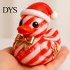 Holiday Home Ornament Set Christmas Duck Figurine, Resin Sculpture for Decor, Cute Desk Decor Desktop Ornaments with Festive Elements Indoor