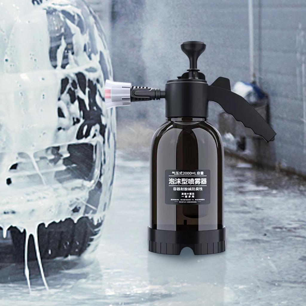 Car Wash Sprayer Can Manual Pump 2L Foaming Sprayer Pressure Bottle Pump Sprayer Car Detailing With Two Nozzles Options