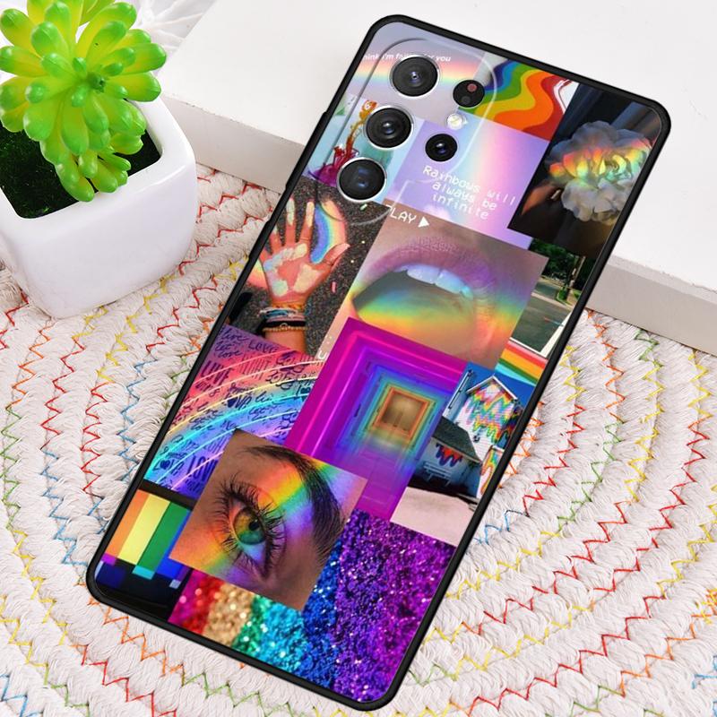 Gay Lesbian LGBT Rainbow Pride soft Silicone Phone Case For Samsung Galaxy note 10 pro S26 S24 S23 S22 S21 Plus S25Ultra Cover