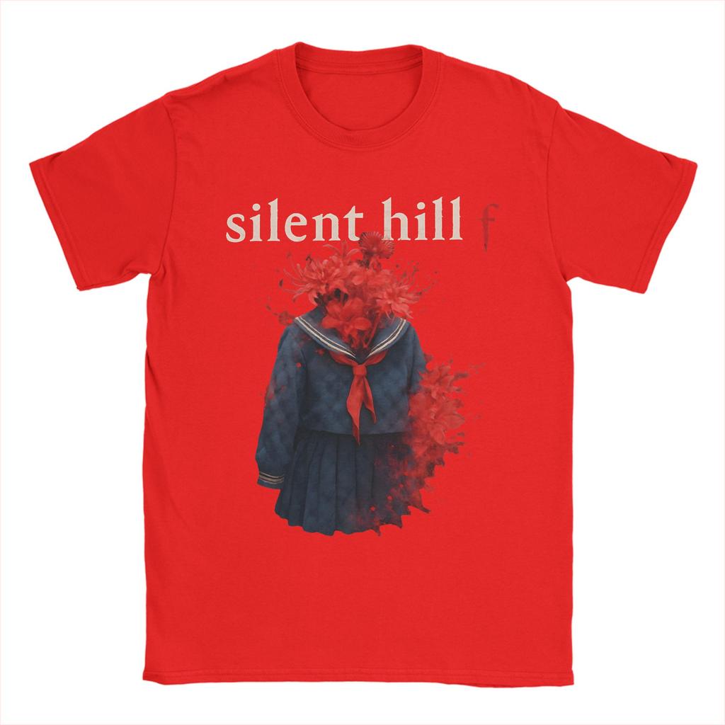 Leisure Silent Hill F Blooming Death T-Shirts Men Round Collar Pure Cotton T Shirts  Short Sleeve Tees Plus Size Clothes