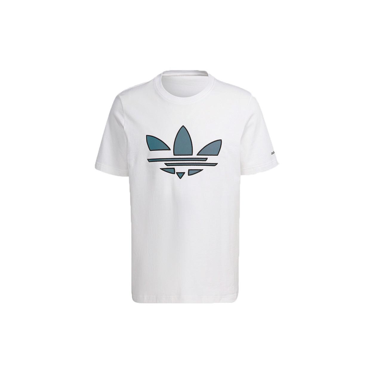 adidas originals St Tee Hl Logo Printing Sports Short Sleeve White Men s H41402 XL