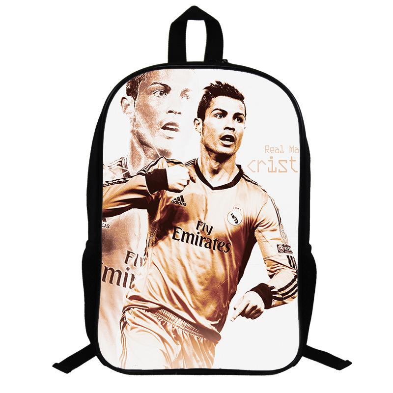 Zaino a Tema Ronaldo per Fan di Calcio Zaino per Studenti Scolastici Zaino per Bambini da 17 Pollici