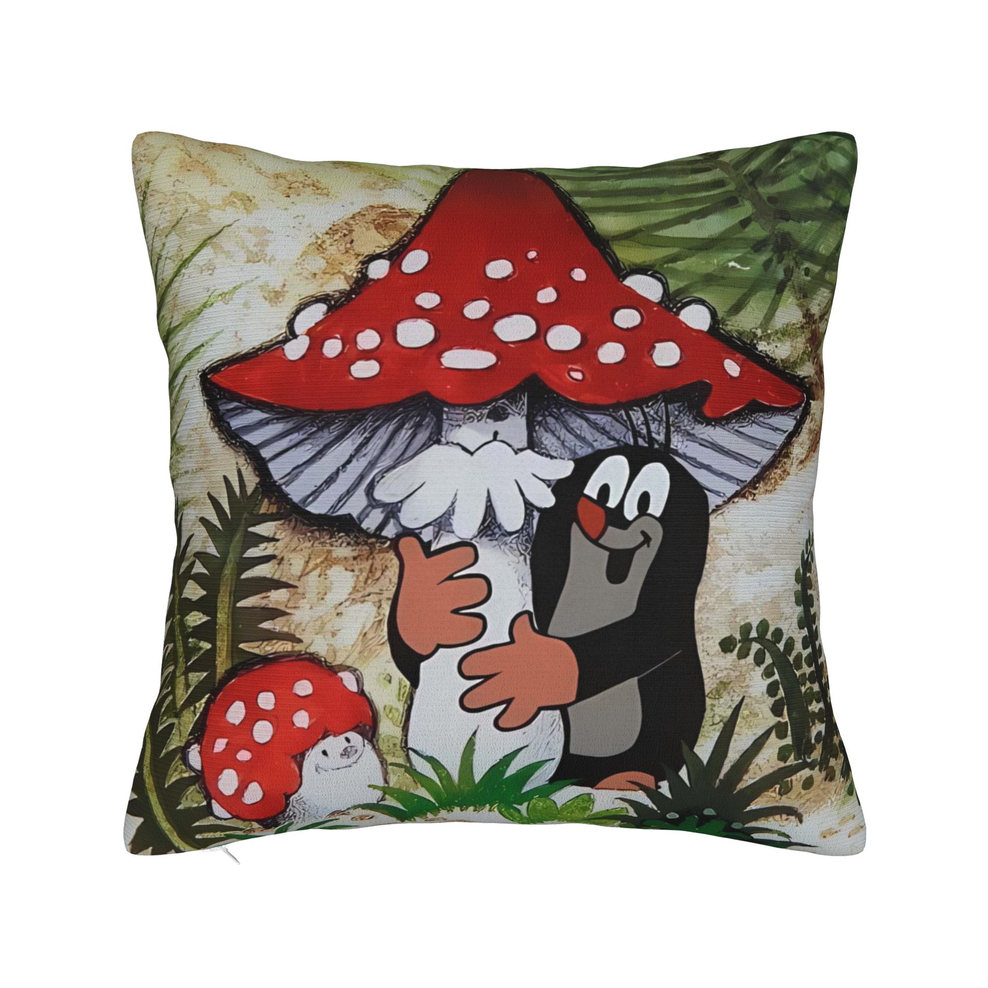 Pillow Cover The Little Mole  Morden Pillow Case For Sofa Home Decor Pillowcases 12x12Inch