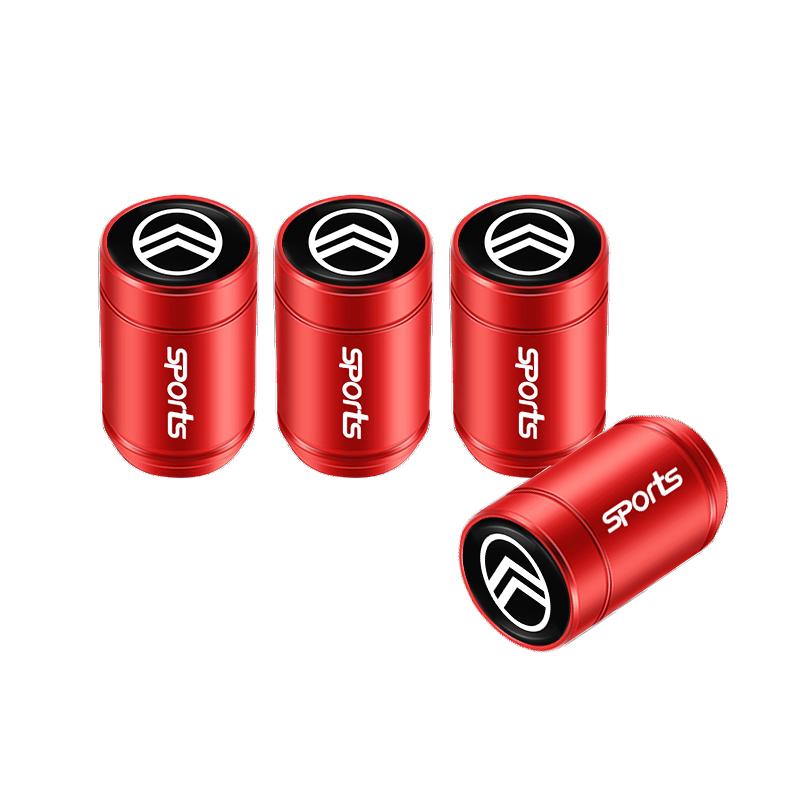 Aluminum Alloy Car Tire Valve Stem Caps Wheel Valve Accessories For Citroen C5X e-C4 X e-C3 C4 C3 C5 Berlingo C-Elysee C-Crosser sdcr63