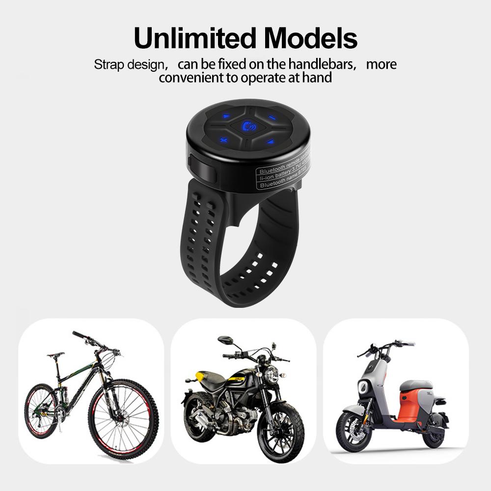 Wireless Remote Control For Motorcycle Helmet Headset Bike Handlebar Media Controller Car Steering Wheel Buttons Controller