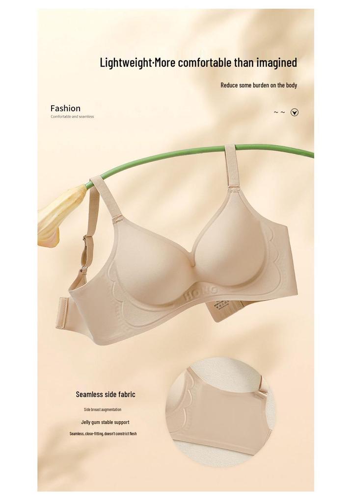 Seamless Women's Anti-Sag Jelly Bra: High-Quality, Adjustable, Lightweight for Small Chest