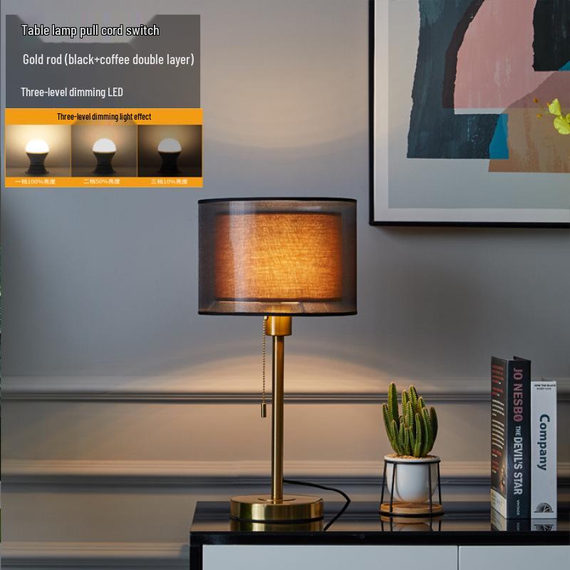 Modern Retro Mid-Century Luxury Bedside Table Lamp