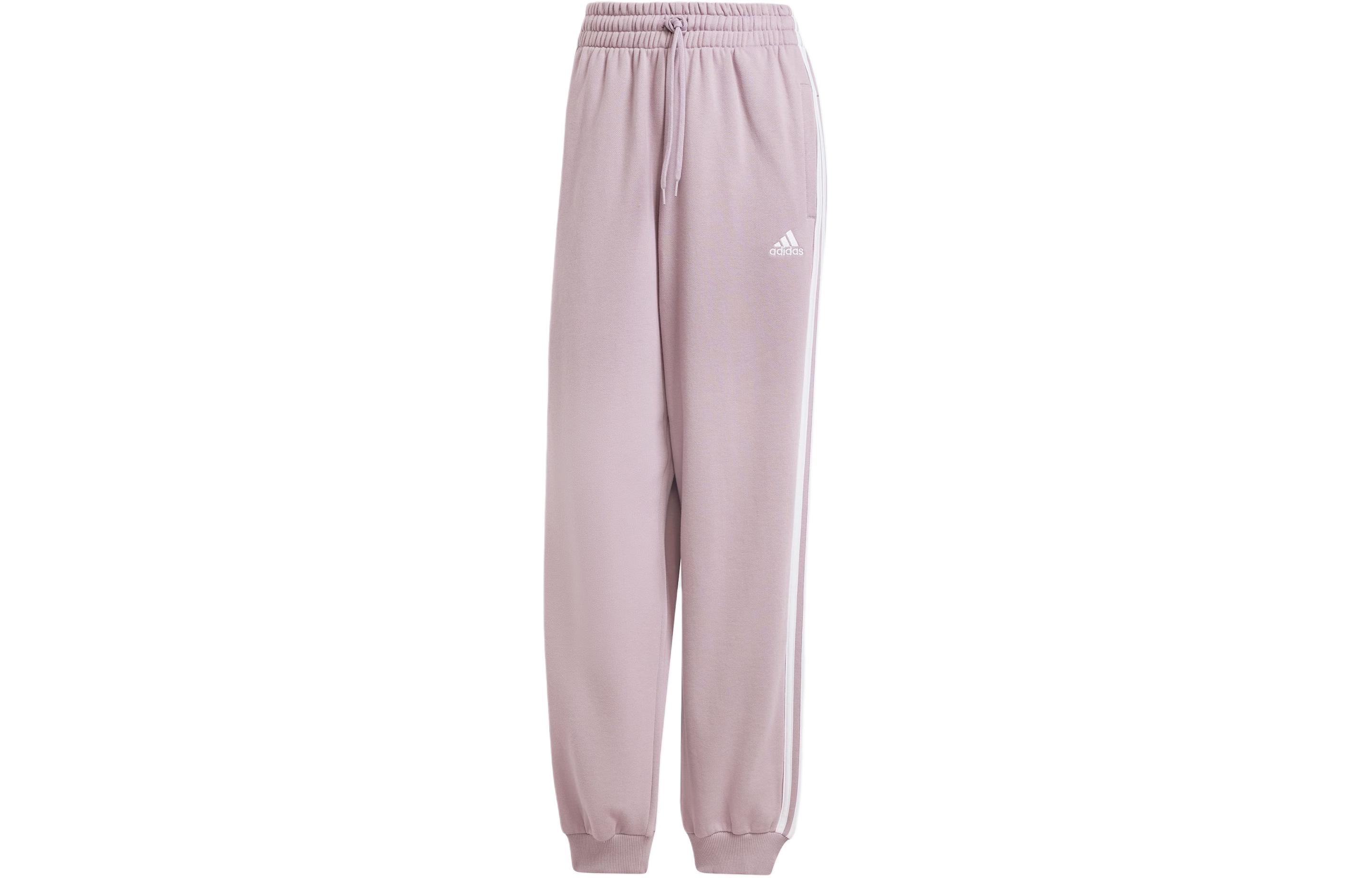 Adidas Essential Loose Fit Pants Knitted Sweatpants Women s Gray Purple IR6067 L