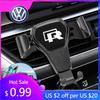 2026 Hot For Volkswagen VW Car Gravity Type Phone Holder Air Vent Clip Support Stand GPS For VW R GTI Polo Golf Passat Tiguan Ar