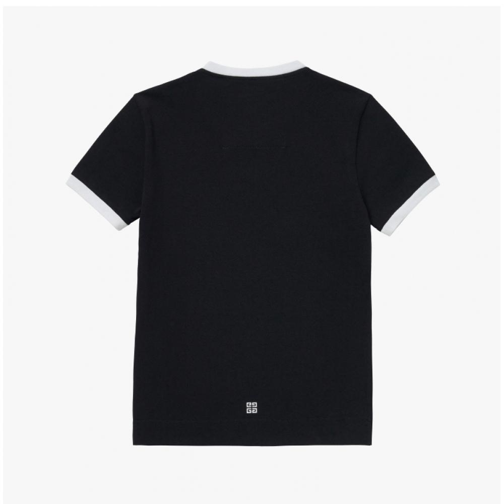 Givenchy Bw70bf3yac 004 Archetype Logo Print Slim Fit JerSey Women S Short Sleeve Tee