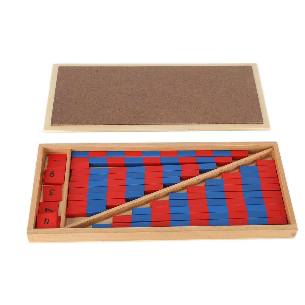 Montessori Educational Math Toys Materials Early Education Blue Red Small Numerical Rods