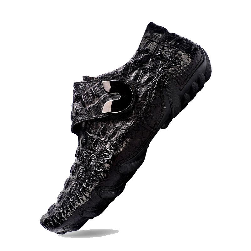 Mode Luxus Fahrschuhe Herrenschuhe Echtleder Schuhe Loafer Rindsleder Krokodilmuster Spange Freizeitschuhe Zapatos Hombre