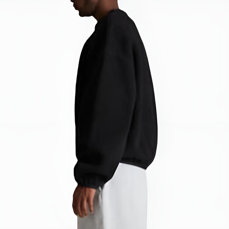 Fear of God Essentials Crewneck Sweater Jet Black Men Tops 192SP244704F